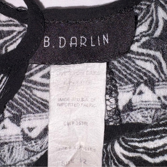 B. Darlin Size XS Black & White Geometric Sleeveless Summer Mini Dress - Picture 4 of 5